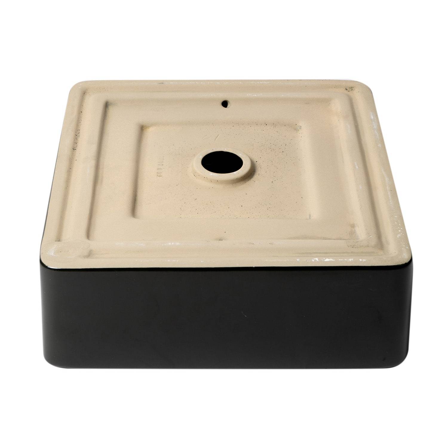 ALFI, ALFI Brand ABC903-BM Black Matte 16" Modern Square Above-Mount Ceramic Sink