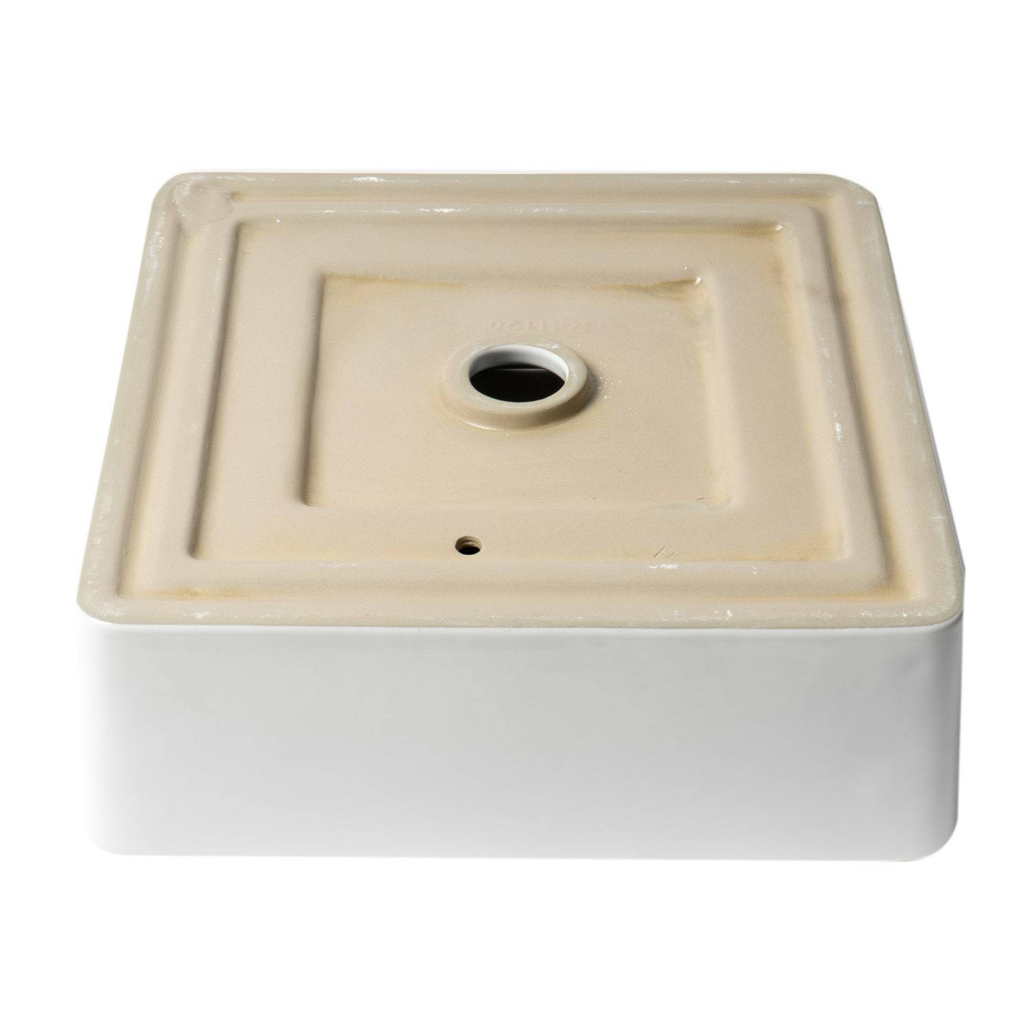 ALFI, ALFI Brand ABC903-W White 16" Modern Square Above-Mount Ceramic Sink