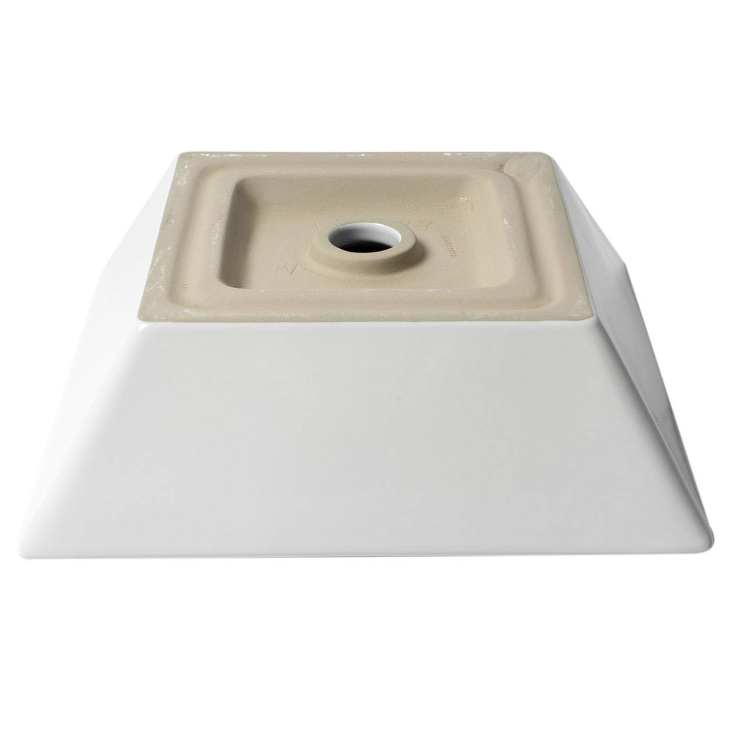 ALFI, ALFI Brand ABC912 White Modern 17" Square Above-Mount Ceramic Sink