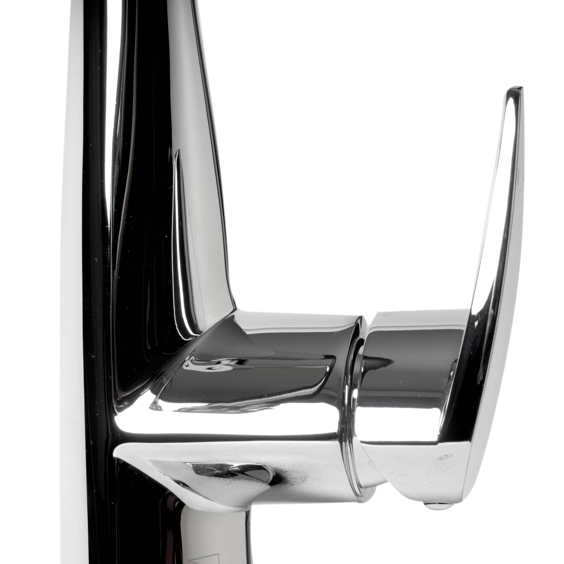 ALFI, ALFI Brand ABKF3001-PC Polished Chrome Kitchen Faucet with Black Rubber Stem