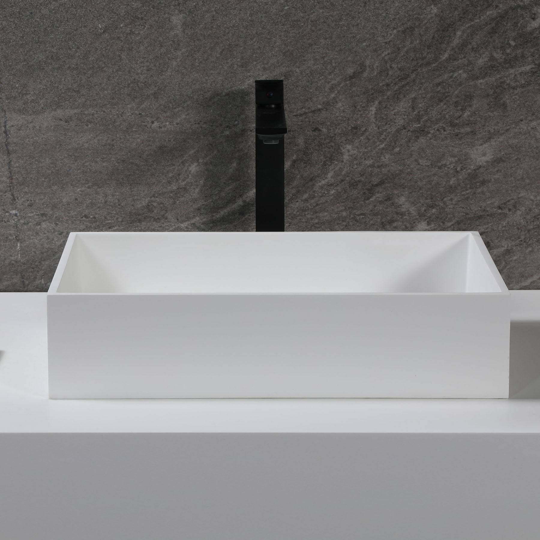 ALFI, ALFI Brand ABRS2014 20" x 14" White Matte Solid Surface Resin Sink