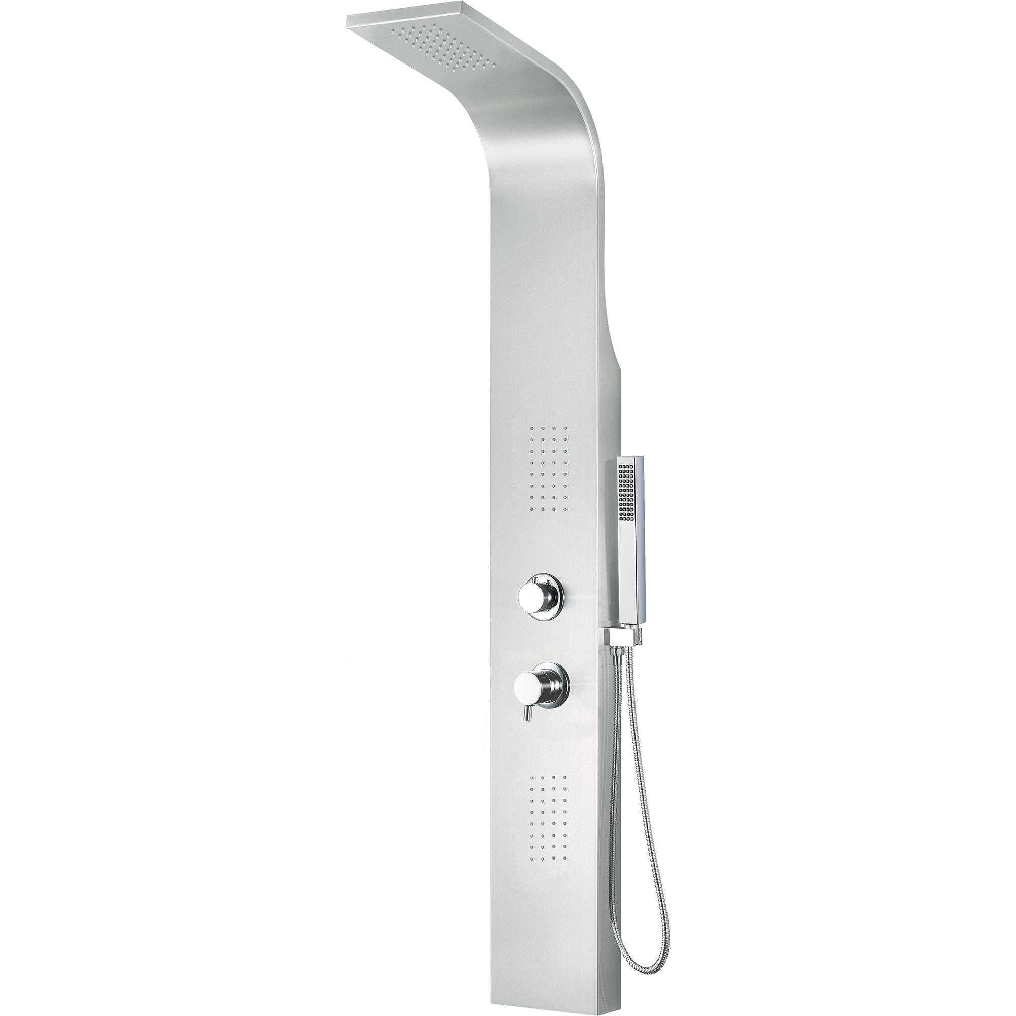 ALFI, ALFI Brand ABSP20 Modern Stainless Steel Shower Panel with 2 Body Sprays