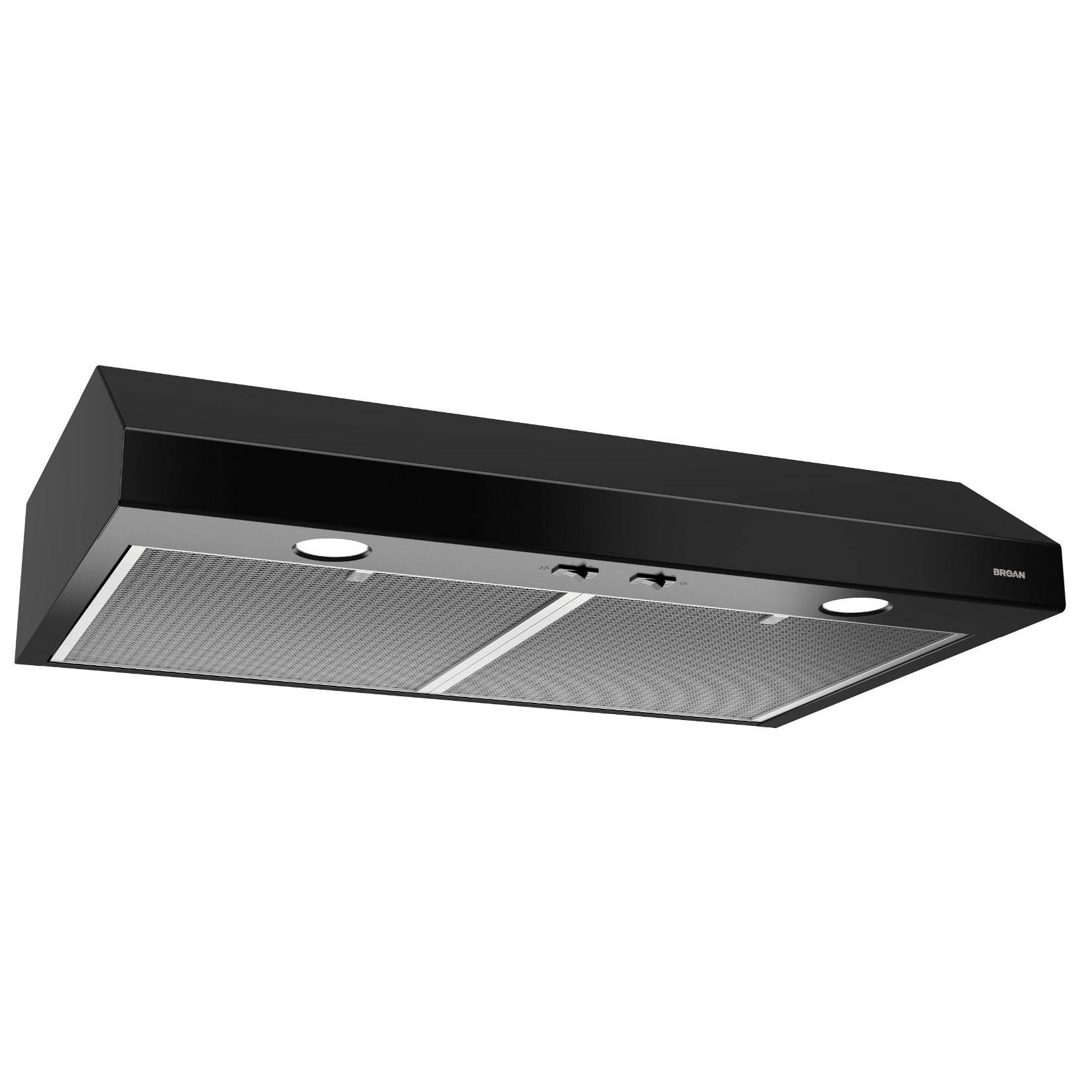 Broan NuTone, Broan Nutone BCSD136BL Glacier 36-Inch 300 Max Blower CFM 5 Sones Black Range Hood