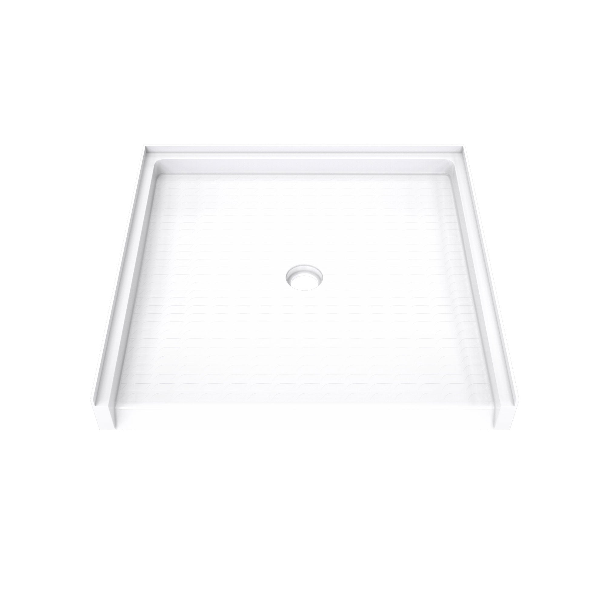 DreamLine, DreamLine B1DS3738LTC0001 DreamStone 37" D x 38" W x 3 3/4" H Center Drain Single Threshold Shower Base in White