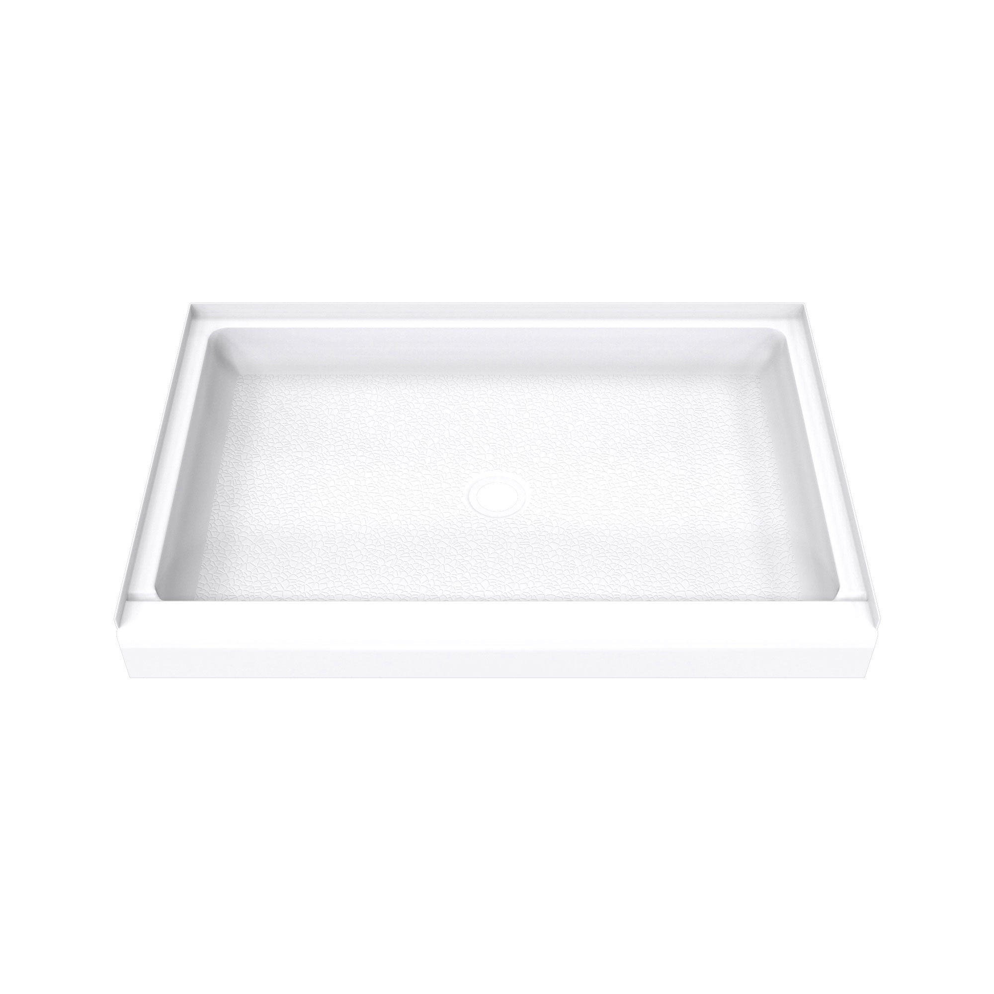 DreamLine, DreamLine B1DS4832XXC0001 DreamStone 32" D x 48" W x 5 1/2" H Center Drain Single Threshold Shower Base in White