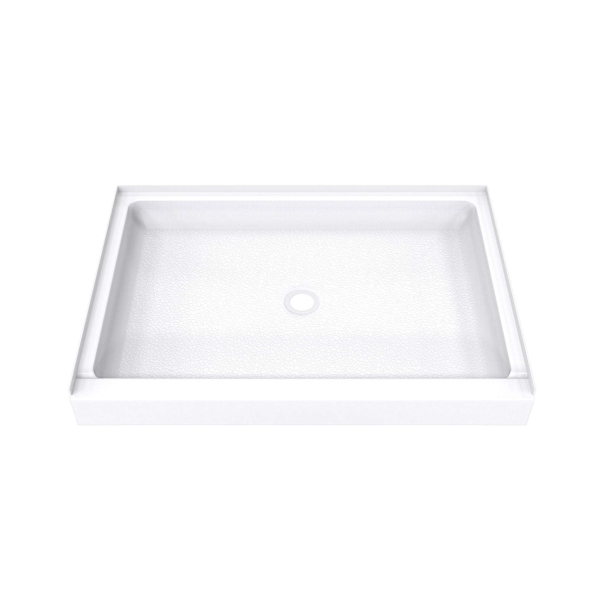 DreamLine, DreamLine B1DS4834XXC0001 DreamStone 34" D x 48" W x 5 1/2" H Center Drain Single Threshold Shower Base in White