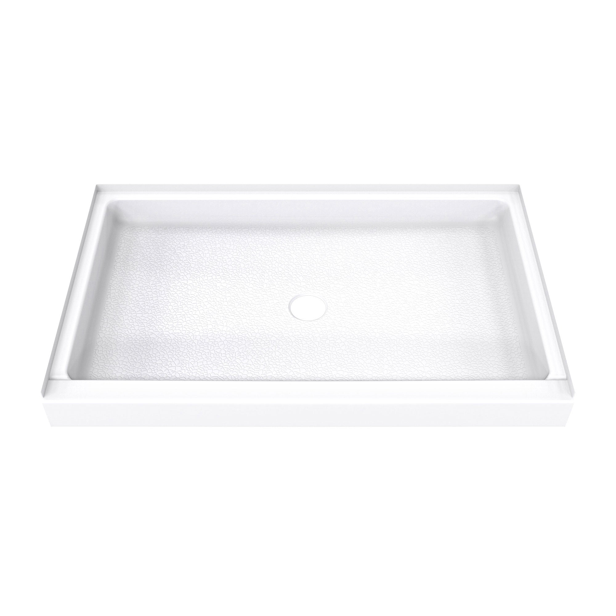 DreamLine, DreamLine B1DS5434XXC0001 DreamStone 34" D x 54" W x 5 1/2" H Center Drain Single Threshold Shower Base in White