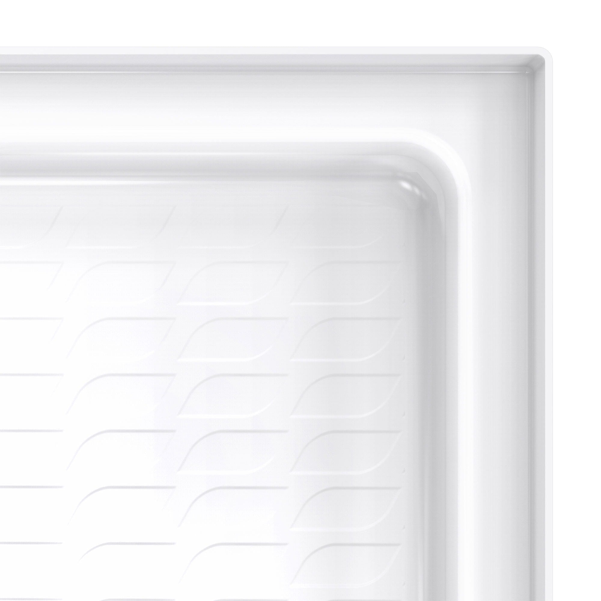 DreamLine, DreamLine B1DS6030LTL0001 DreamStone 30" D x 60" W x 4 3/16" H Left Drain Single Threshold Shower Base in White