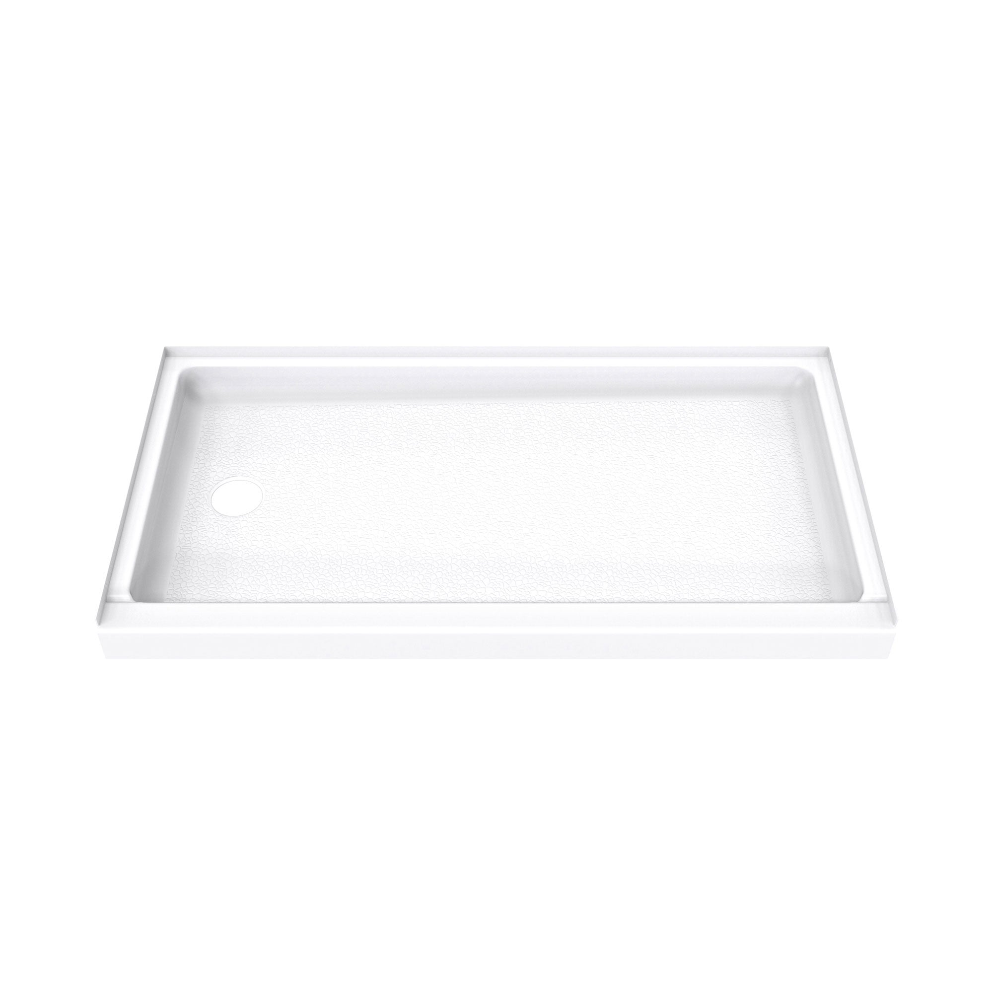 DreamLine, DreamLine B1DS6032XSL0001 DreamStone 32" D x 60" W x 4 5/16" H Left Drain Single Threshold Shower Base in White