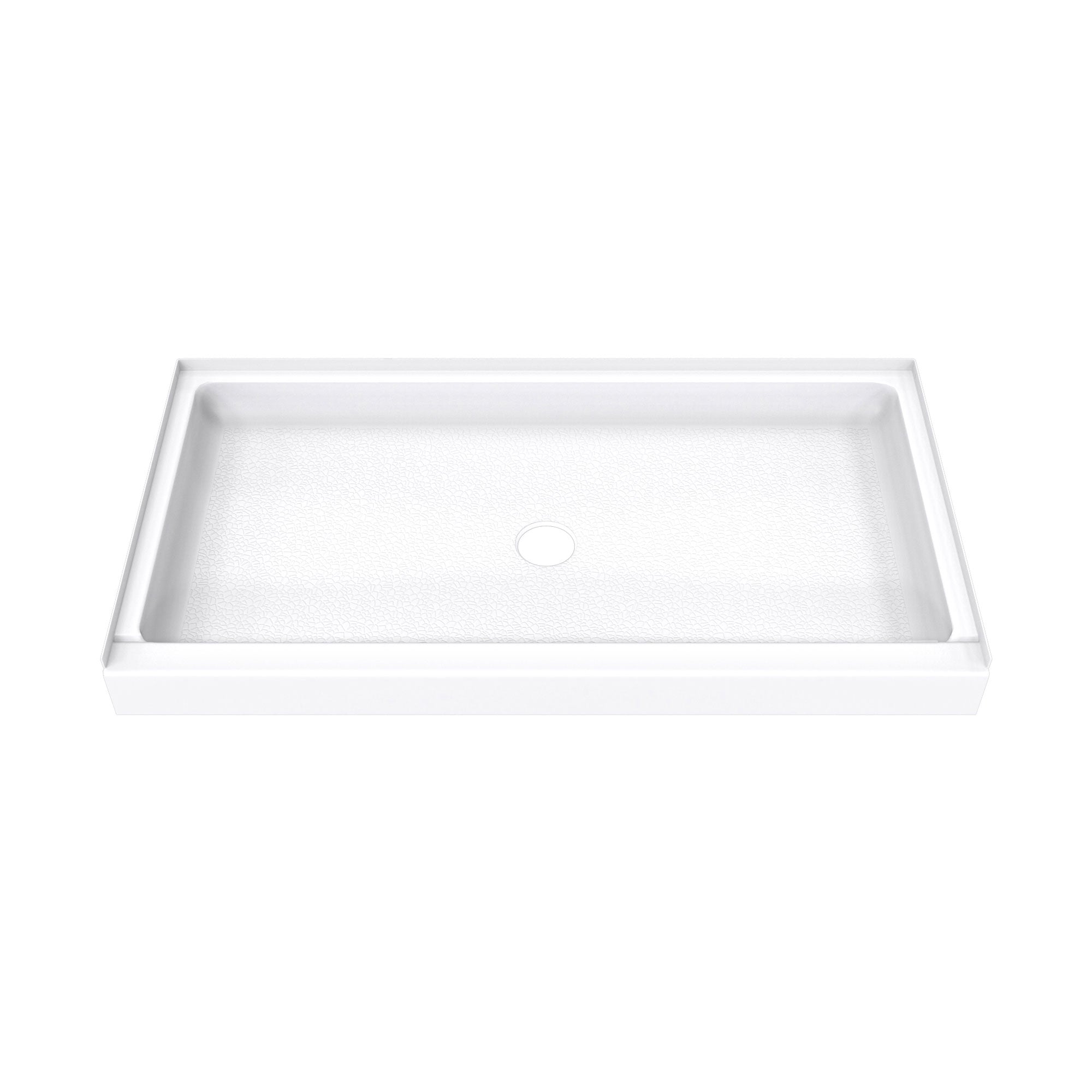 DreamLine, DreamLine B1DS6032XTC0001 DreamStone 32" D x 60" W x 5 1/2" H Center Drain Single Threshold Shower Base in White