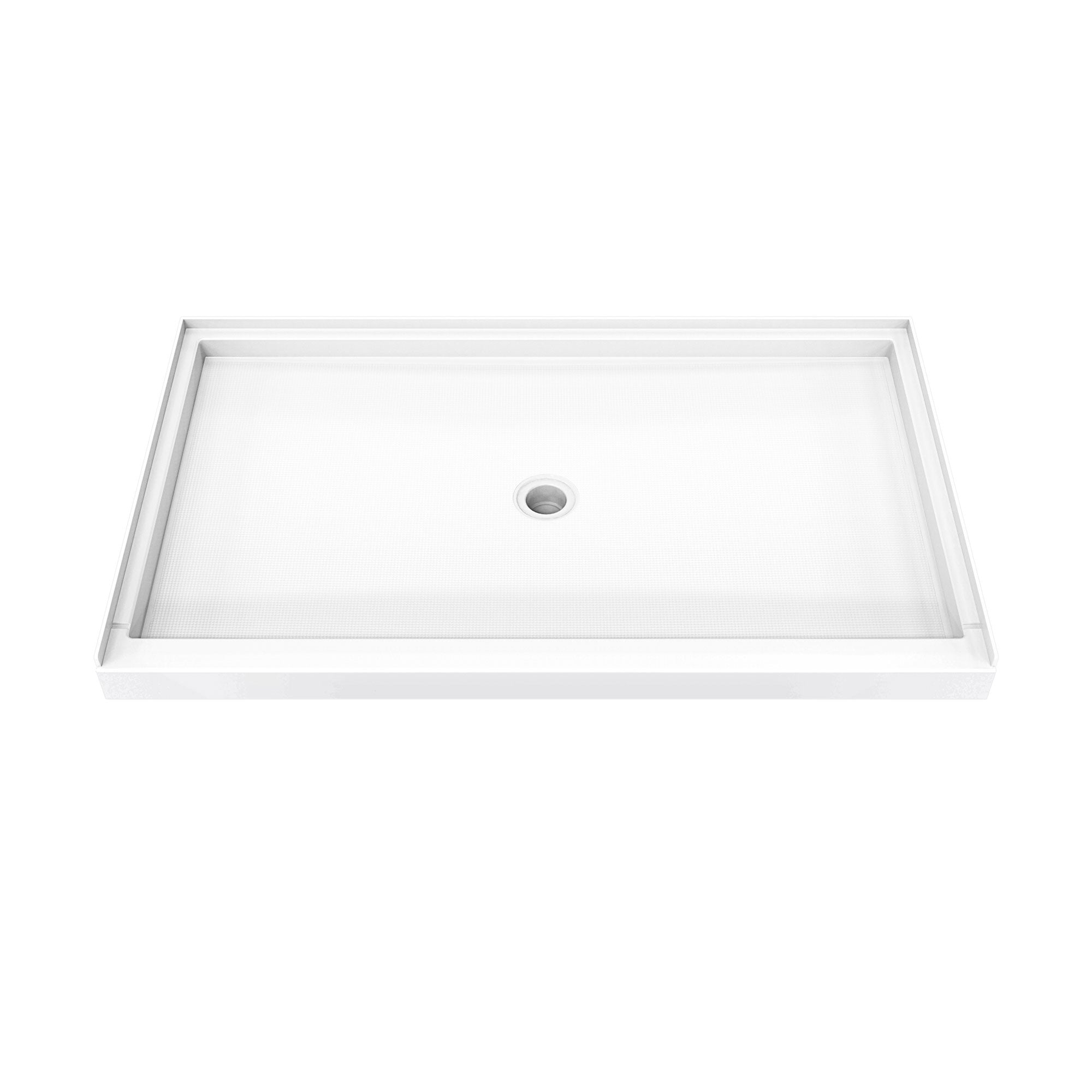 DreamLine, DreamLine B1DS6036XXC0001 DreamStone 36" D x 60" W x 4" H Center Drain Single Threshold Shower Base in White