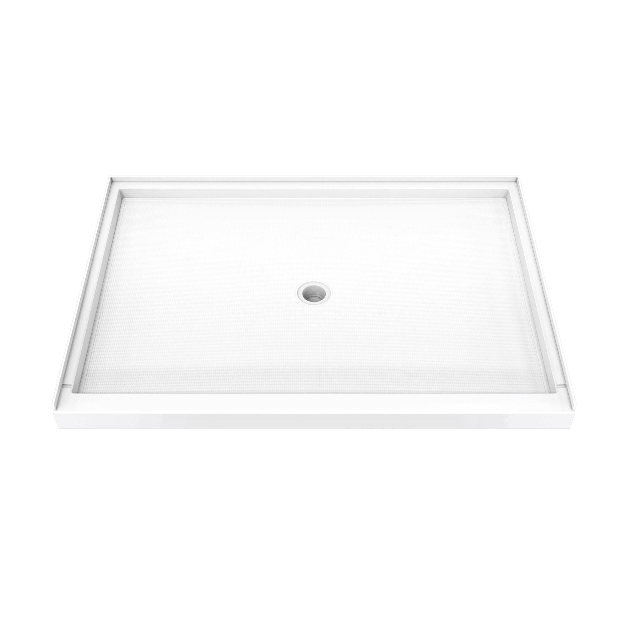 DreamLine, DreamLine B1DS6042XXC0001 DreamStone 42" D x 60" W x 4" H Center Drain Single Threshold Shower Base in White