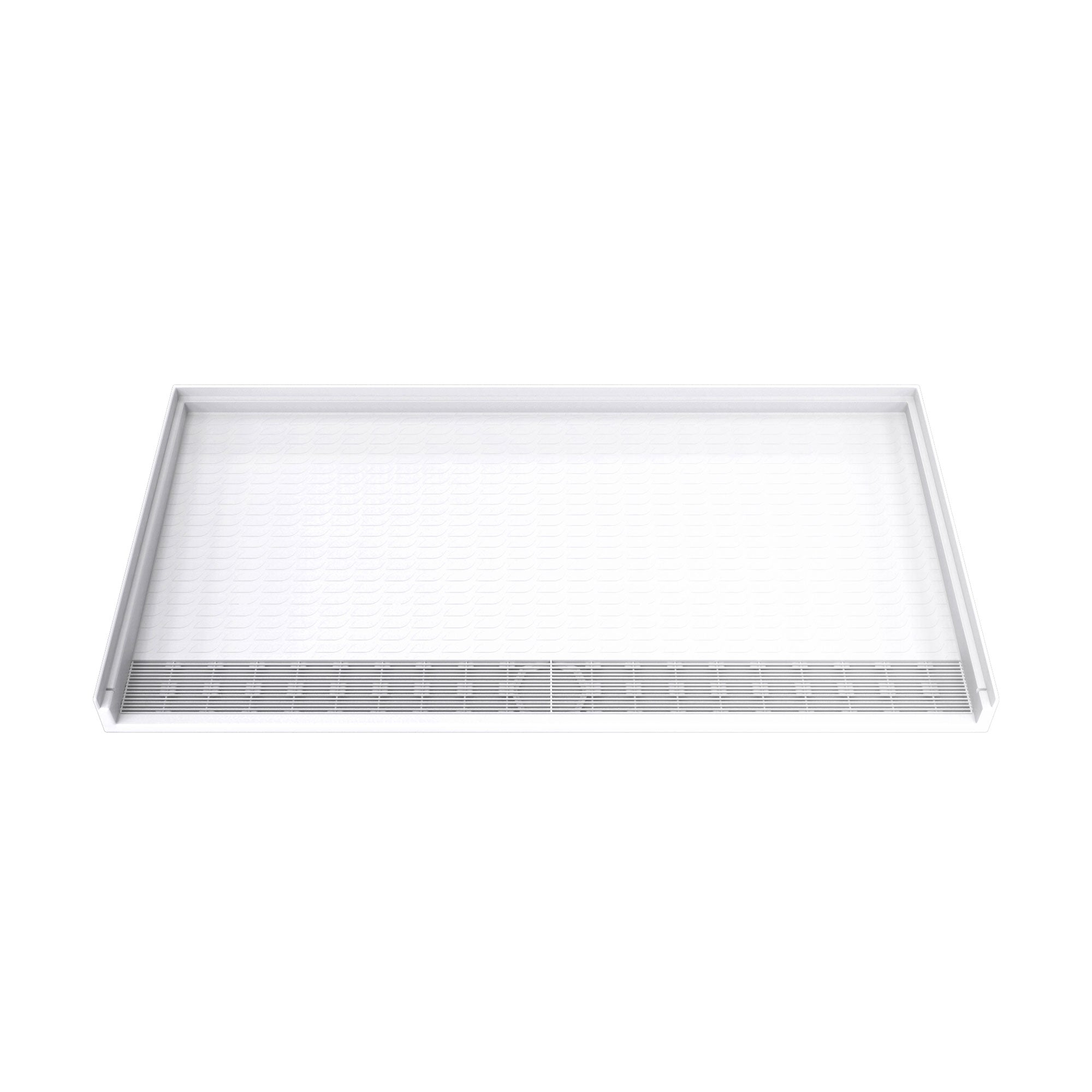 DreamLine, DreamLine B1DS6234TDF0001 DreamStone 33" D x 62" W x 3 1/2" H Front Drain Single Threshold Shower Base in White