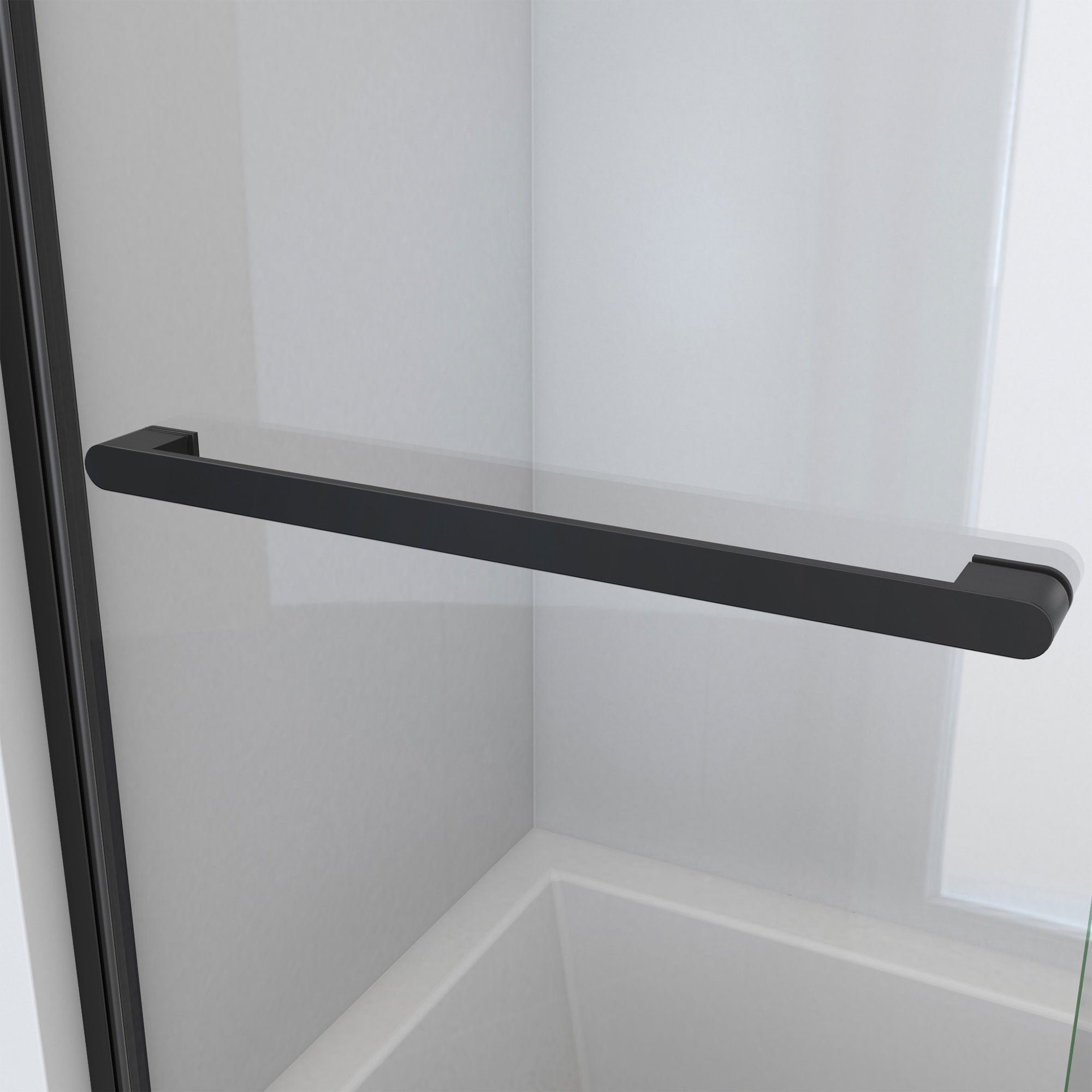 DreamLine, DreamLine SHDR-136058X-09 Charisma-X 56-60" W x 58" H Frameless Bypass Sliding Tub Door in Satin Black